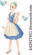Cinderella Singing with Birds Cinderella Singing with Birds