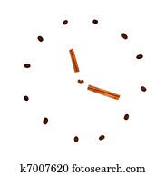 coffee beans clock