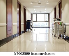 Empty hallway of hospital
