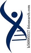 Human DNA Logo Design Template Vector Human DNA Logo Design Template Vector