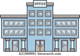 Office building Doodle Illustration