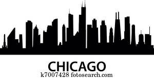 skyline, chicago skyline, chicago