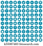 100 family icons sapphirine violet