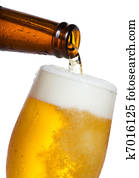 Beer pouring into glass Beer pouring into glass
