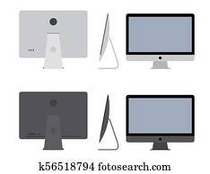 Computer pc,pro top view of a Mac Book with an apple Computer pc,pro top view of a Mac Book with an apple