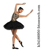 Female Ballet Dancer on White Female Ballet Dancer on White