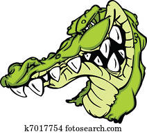 gator, ou, jacaré, mascote, caricatura