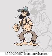 homeless cartoon character. cartoon character Vector Illustration. homeless cartoon character. cartoon character Vector Illustration.