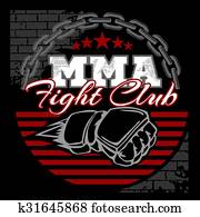 MMA mixed martial arts emblem badges MMA mixed martial arts emblem badges