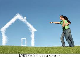new house buyers concept for mortgage, home loan