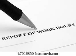 Report of work injury Report of work injury