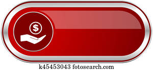 Save money red long glossy silver metallic banner. Modern design web button for smartphone applications Save money red long glossy silver metallic banner. Modern design web button for smartphone applications