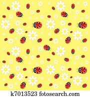 Seamless ladybug pattern Seamless ladybug pattern