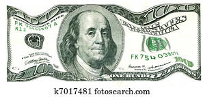 Shaky 100 US Dollar Bill