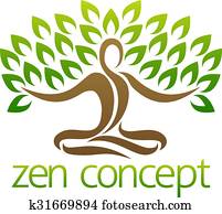 Tree Seated Person Concept Tree Seated Person Concept