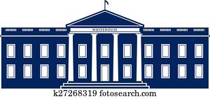 White House building logo White House building logo