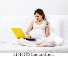 Young pregnant woman