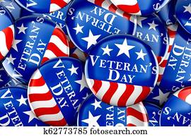 dia veterano, botão, fundo