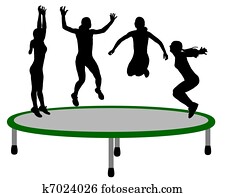 donna, trampolino