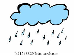 doodle cloud with rain doodle cloud with rain