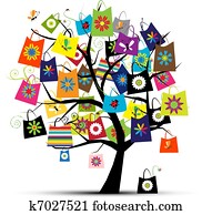 einkaufstüten, auf, baum, für, dein, design einkaufstüten, auf, baum, für, dein, design