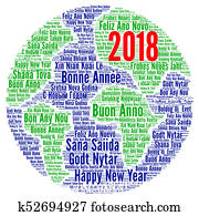 Happy New Year 2018 in different languages Happy New Year 2018 in different languages