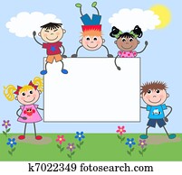 mélangé ethnique, enfants