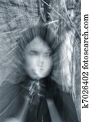 retrato, de, um, fantasma, menina