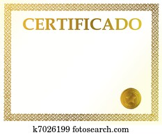 Spanish blank certificate