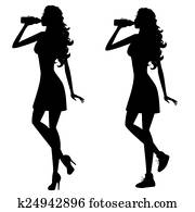 Woman drinking water Woman drinking water