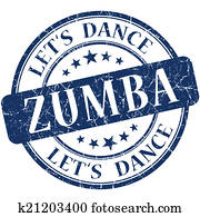 Zumba blue vintage grungy isolated round stamp Zumba blue vintage grungy isolated round stamp