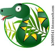 נחש, ציור היתולי