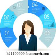 步驟, 環繞, infographic, 事務, 圖形