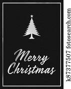 A silver leaf and black leather effect festive MERRY CHRISTMAS typographical graphic illustration with black leather background A silver leaf and black leather effect festive MERRY CHRISTMAS typographical graphic illustration with black leather background