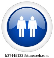 couple icon, circle blue glossy internet button, web and mobile app illustration couple icon, circle blue glossy internet button, web and mobile app illustration
