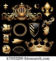 heraldic royal set heraldic royal set