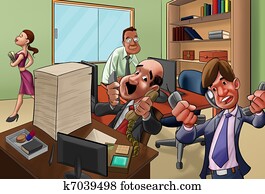 in the office in the office