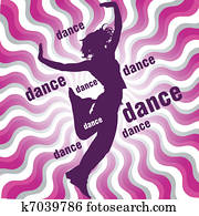 silhouette of dancing woman