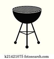 , barbecue, bbq, cartoon, sign, elements, cook, grill, people, Clipart