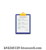 Checklist - White Background icon vector isolated. Checklist - White Background icon vector isolated.