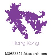 Map of the country of Hong Kong