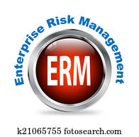 redondo, botão, de, empresa, risco, gerência, -, erm