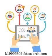 Remote business management concept