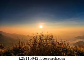 Sunrise landscape in nature Sunrise landscape in nature