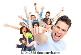 szczęśliwy, ludzie.