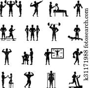 treinador, branca, e, pretas, jogo