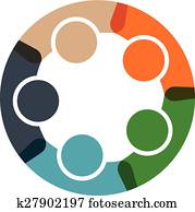 עסק של אנשים, בעיגול, לוגו