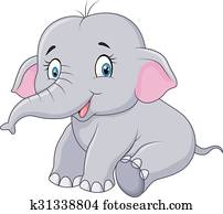 Elephant Character すすり泣き 大きい Tears 大きい コレクション の 隔離された Elephants ベクトル Cartoon クリップアート 切り張り イラスト 絵画 集 K Fotosearch