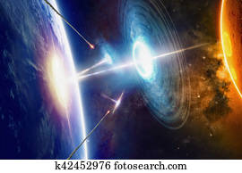 Extraterrestrial aliens spaceships hits planet Earth Extraterrestrial aliens spaceships hits planet Earth