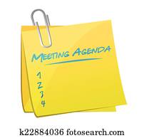 meeting agenda memo illustration design